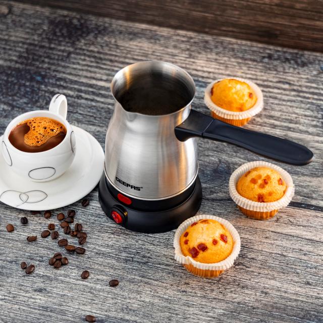 غلاية قهوة تركية (غلاية ماء كهربائية) بسعة 0.8 لتر Geepas Electric Turkish Coffee Maker - SW1hZ2U6NDI4ODM3
