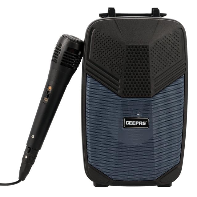 سبيكر بلوتوث مع مايكروفون قابل لإعادة الشحن Portable Bluetooth Speaker - Geepas - SW1hZ2U6NDI4ODA2