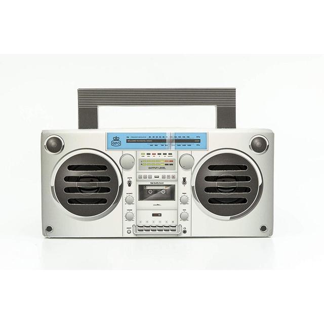 GPO Retro - Bronx Boombox Bluetooth Portable Speaker - Silver - SW1hZ2U6MzYwODg1
