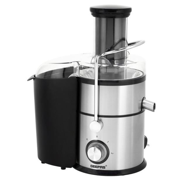 Geepas 4-in-1 Juicer Blender, 75mm Wide Feeding Chute, GSB44049 | 2.2L Pomace Container | 2 Speed with Pulse Function | 1L Glass Blender & Juice Jug | Safety Interlock | 800W Motor - SW1hZ2U6NDI3MTY2