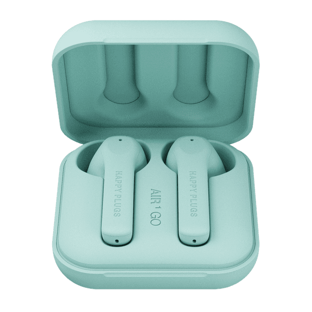 Happy Plugs HappyPlugs Air 1 Go True Wireless Headphones - Smallest Lightest True Wireless Bluetooth 5.0 Headset, 14 Touch Controls, 11 Hrs Battery, for iOS, Android, Smartphone, Tablets, & PC - Mint - SW1hZ2U6MzYwOTU4