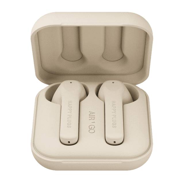 Happy Plugs HappyPlugs Air 1 Go True Wireless Headphones - Smallest Lightest True Wireless Bluetooth 5.0 Headset, 14 Touch Controls, 11 Hrs Battery, for iOS, Android, Smartphone, Tablets, & PC - Nude - SW1hZ2U6MzYwOTY1