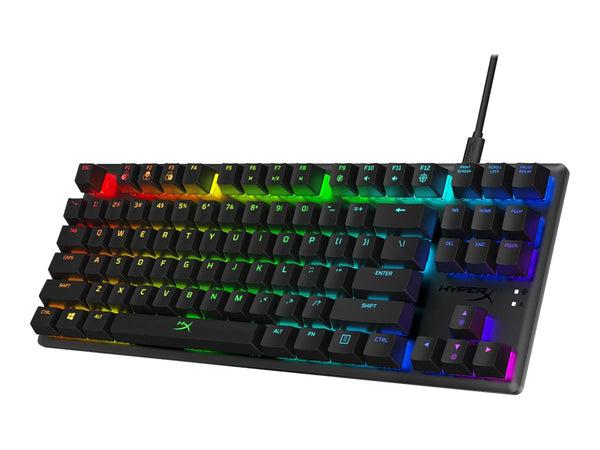 HyperX Alloy Origins Core Tenkeyless Mechanical Gaming Keyboard (US layout) | RGB Lighting Effect, TKL Design, Anti-Ghosting with N-Key Rollover, USB-C Connection - Red - SW1hZ2U6MzYxMDE1