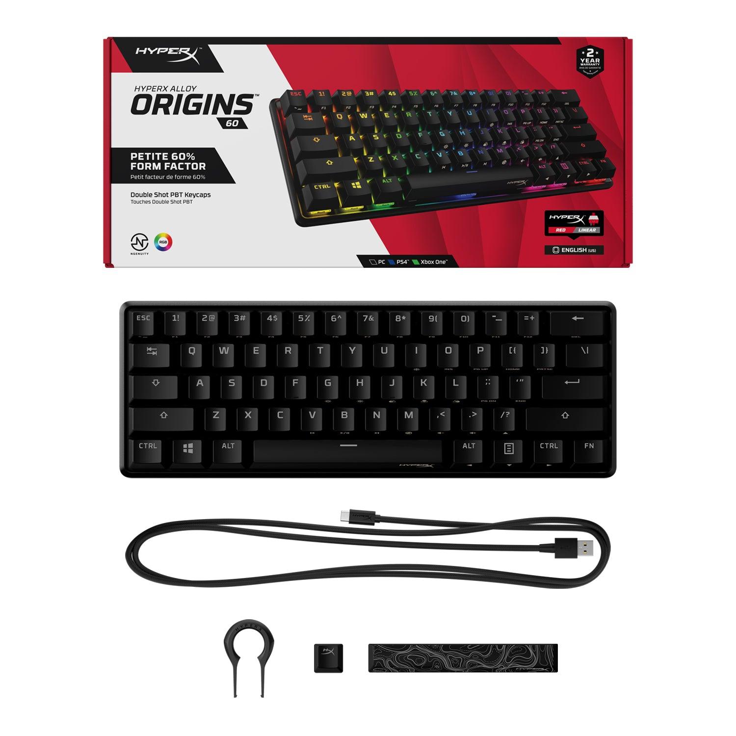 كيبورد قيمنق  Hyper-X Alloy Origins 60 Mechanical Gaming Keyboard, HX Red-US - cG9zdDozNjEwMjQ=