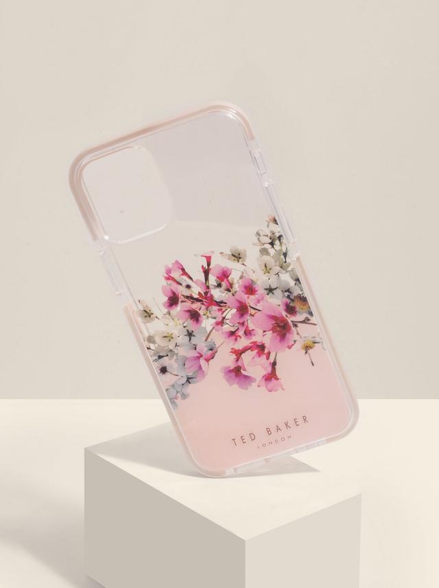 TED BAKER iPhone 13 Pro Max - Anti-Shock Floral Case - Jasmine Clear - SW1hZ2U6MzYxMTU3
