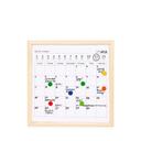 Kikkerland Mini White Board Calendar - Monthly Board Calendar with Lines and Days, Includes Dry Erase Marker & Magnetic Color Coding Buttons, Integrated Kickstand & Hook for Table or Wall Display - SW1hZ2U6MzYxMjkz