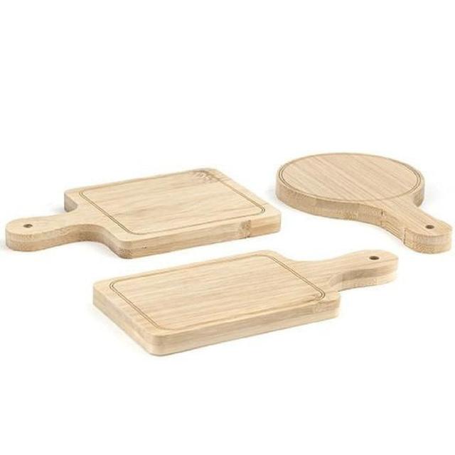 Kikkerland Mini Serving Trays - Mini Bamboo Appetizer Trays, Adorable Food Presentation Perfect for Occassions - Set of 6 - SW1hZ2U6MzYxMzU4