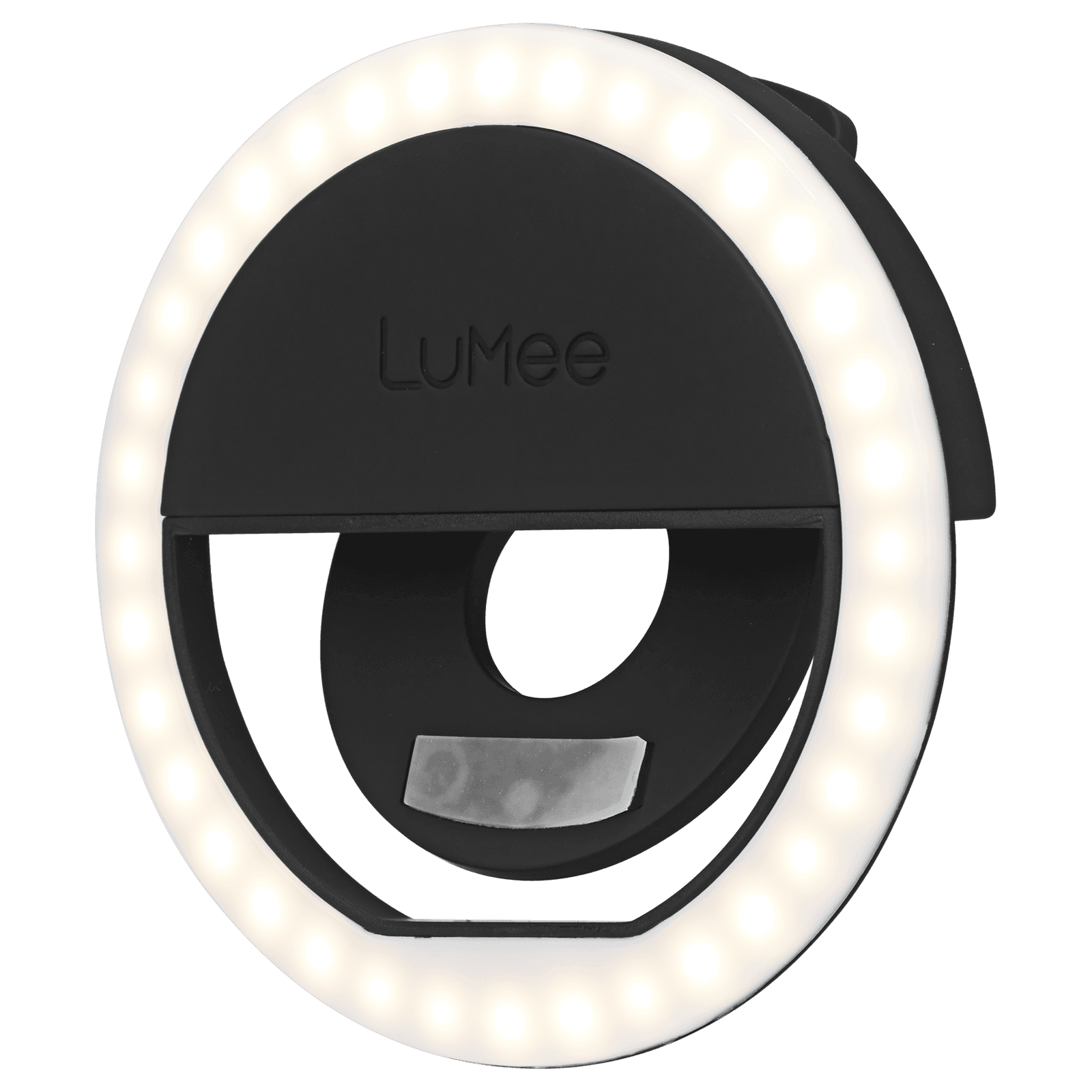 رينغ لايت للهاتف مع مشبك لون أسود Clip Light | Universal LED Lighting solution Selfie Ring Light - LuMee