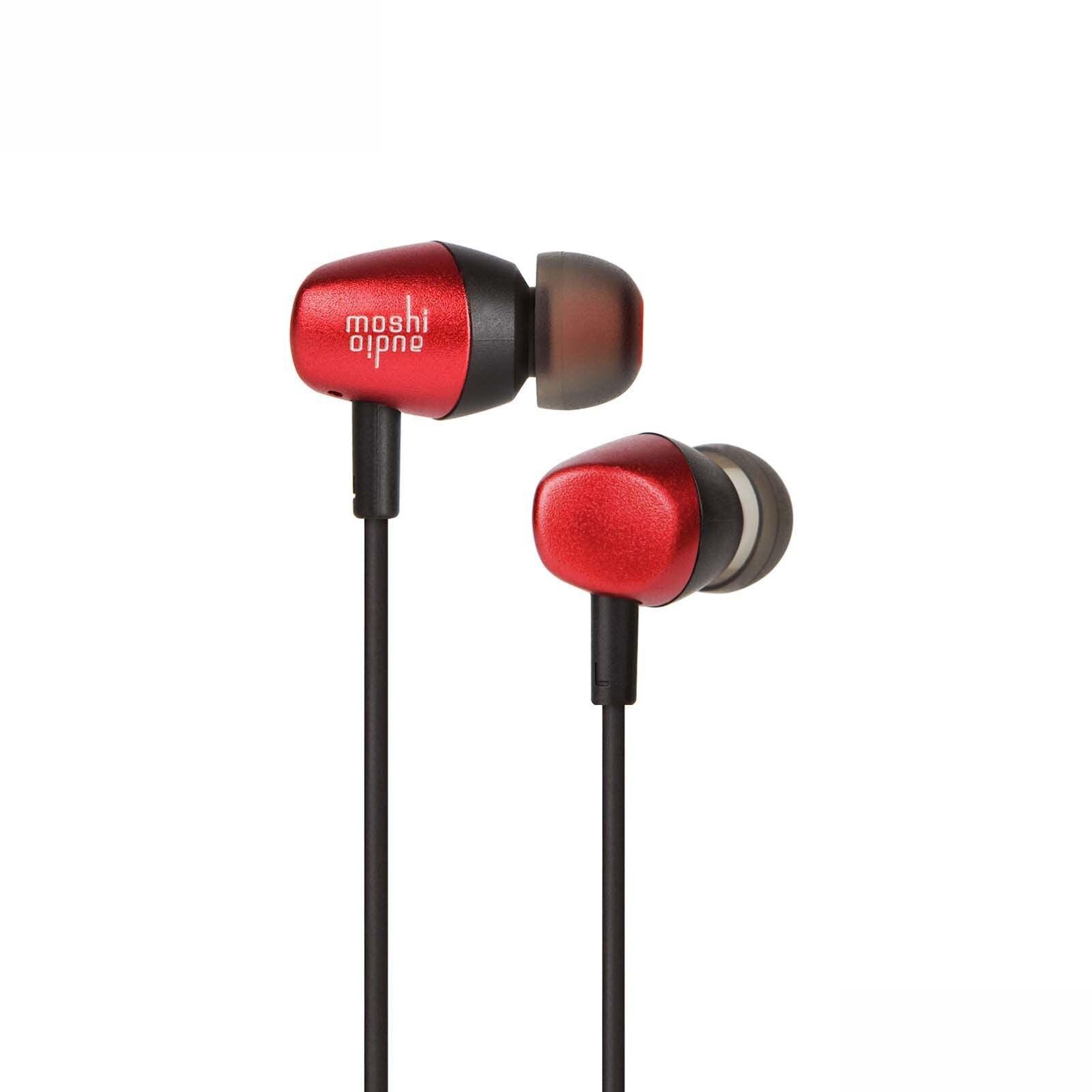 سماعات سلكية لون أحمر MYTHRO Earbuds with Mic Wired Earbuds - Moshi