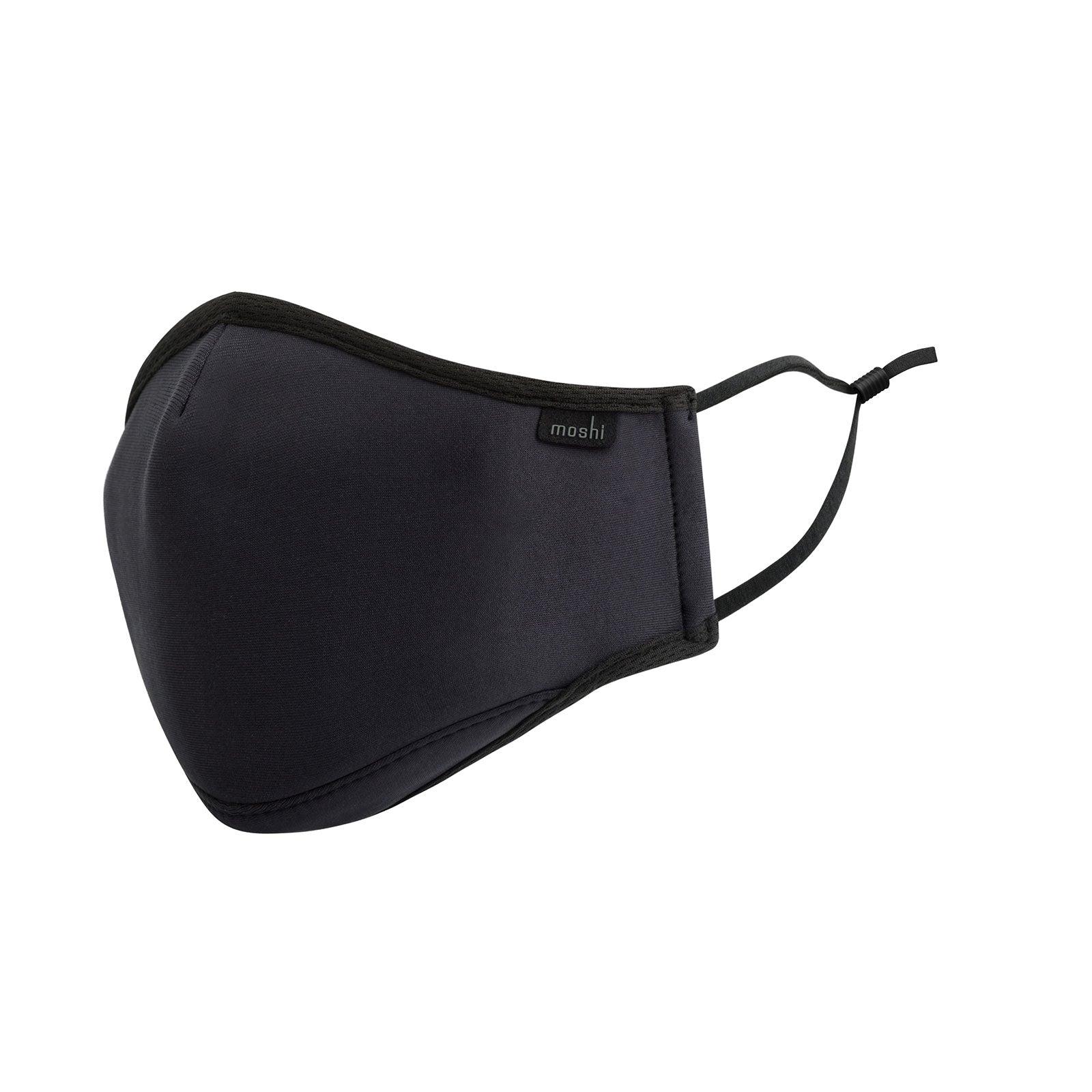 ماسك قماشي قياس لارج لون أسود OMNIGUARD Mask - Washable/Reusable Facial Mask Large - Moshi