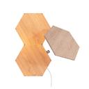 Nanoleaf ELEMENTS Hexagons Expansion Pack Birchwood - Smart WiFi LED Panel System w/ Music Visualizer, Instant Wall Decoration, Home or Office Use, 16M+ Colors, Low Energy Consumption - 3 packs - SW1hZ2U6MzYyMDI2