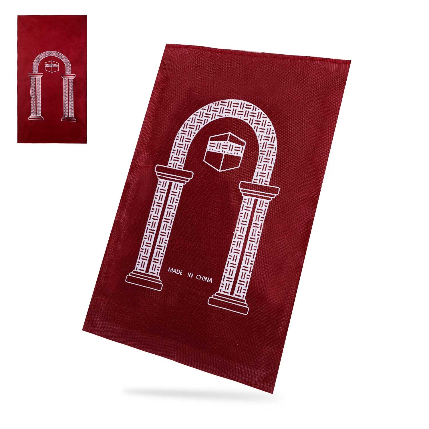 سجادة صلاة أحمر Prayer Mat (Musalla) - Portable Pocket Prayer Mat - NOOR-1