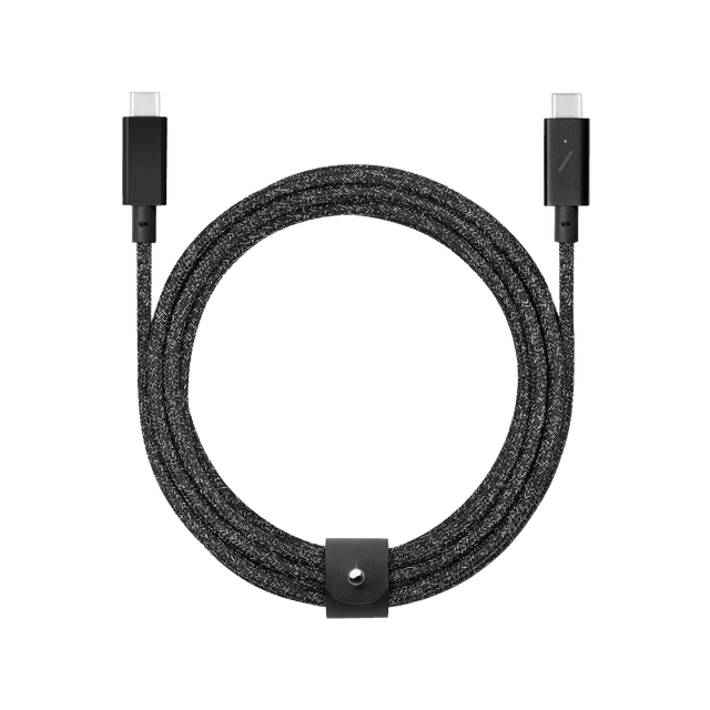 Native Union BELT PRO USB-C to USB-C Cable 8Ft - Braided 100Watts PD Cable, w/ LED Indicator & Strap, for Apple MacBooks Air/Pro, iPad Pro, Samsung Galaxy S & Note series and more - Cosmos - SW1hZ2U6MzYyMTE3