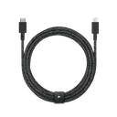 Native Union BELT USB-C to LIGHTNING Cable 10Ft - Braided Nylon PD Cable, w/ Leather Strap, for Apple iPhone 12/Pro/Max, 11/Pro/Max, XS/XR/X/Max, 8/8 Plus, iPad/iPad Air - Cosmos - SW1hZ2U6MzYyMTM5