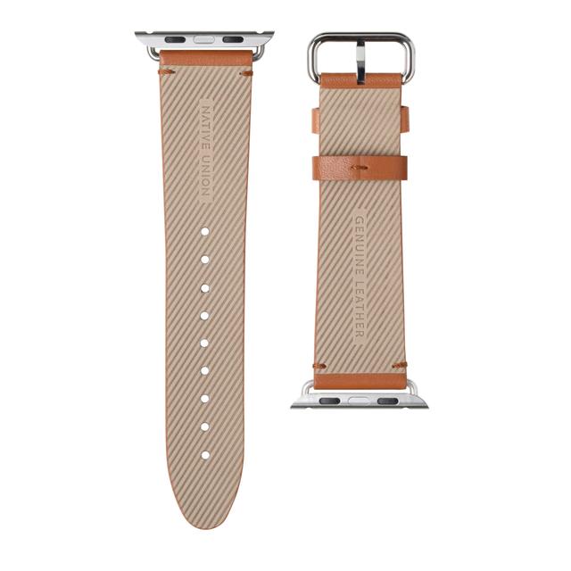 Native Union Classic Strap for Apple Watch 38/40mm – Genuine Italian Nappa Leather, Stainless Steel Hardware w/ Soft Nubuck Leather Backing, for Apple Watch SE/6/5/4/3/2/1 - Tan - SW1hZ2U6MzYyNDM2