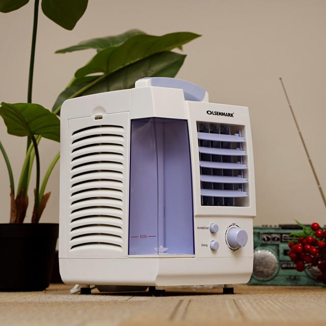 Olsenmark Mini Air Cooler - Fan, Air Cooler, Humidifier, Air Purifier - 0.80 Liter - 3 Wind Speed - SW1hZ2U6NDEyMTU2