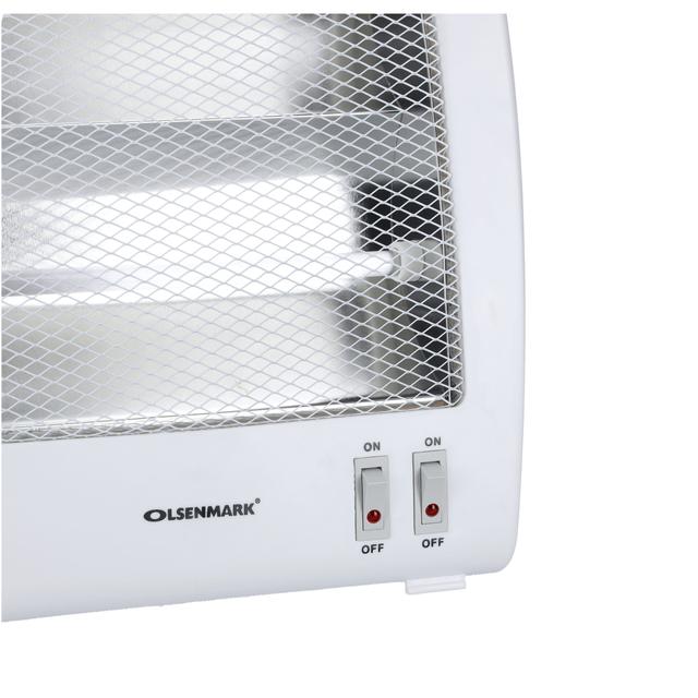 Olsenmark Quartz Heater - Portable Upright Electric Heater With 2 Heat Settings 400W/600W, Safety Tip - SW1hZ2U6Mzg4NzU0