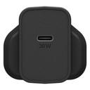 OtterBox UK Wall Charger 30 Watts GaN - Rugged Fast Compact Charger, Drop Tested,for iPhone 12/11/Pro/Pro Max/XR/XS/8/8Plus, iPad Pro/Air/Mini, MacBook Air & USB-C devices - Black - SW1hZ2U6MzYyNTg4
