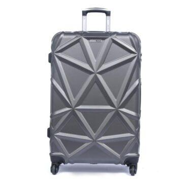 طقم حقائب سفر 3 حقائب مادة ABS بعجلات دوارة (20 ، 24 ، 28) بوصة رمادي PARA JOHN - Matrix 3 Pcs Trolley Luggage Set, Dark Grey