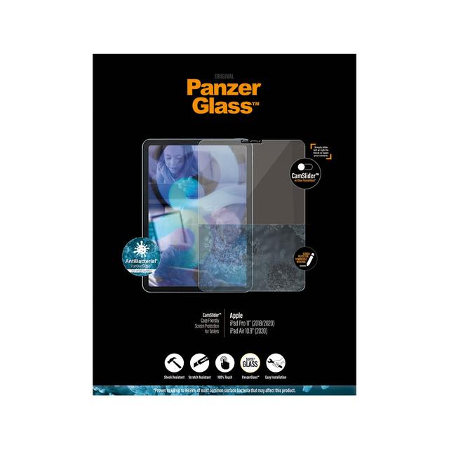 شاشة حماية شفاف iPad Pro 11" 21/20/18 & iPad Air 2020 Screen Protector with Cam Slider من PanzerGlass - SW1hZ2U6MzYyNzQz