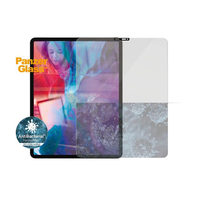 PanzerGlass iPad Pro 12.9 2021/2020/2018 Screen Protector Cam Slider w/ Real Swarovski Crystal| Edge-to-Edge Tempered Glass w/ AntiMicrobial Case Friendly & Easy Install - Clear w/ Black Frame - SW1hZ2U6MzYyNzYy