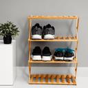 Royalford 4-Layer Bamboo Shoe Rack, RF10413 | 100% Natural Bamboo | Eco-Friendly | Collapsible Design | Easy To Store & Carry | Multifunctional Shoe Shelf | Free Standing Shoe Organizer - SW1hZ2U6NDIxNjc3