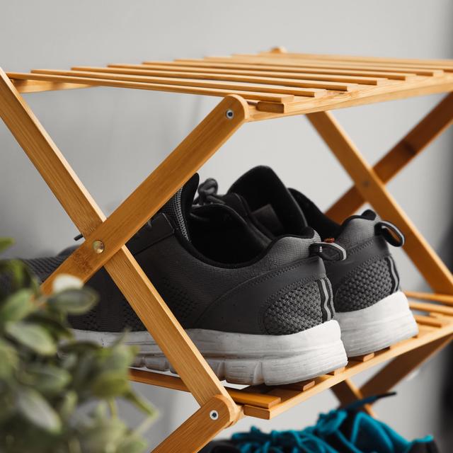 Royalford 4-Layer Bamboo Shoe Rack, RF10413 | 100% Natural Bamboo | Eco-Friendly | Collapsible Design | Easy To Store & Carry | Multifunctional Shoe Shelf | Free Standing Shoe Organizer - SW1hZ2U6NDIxNjgx