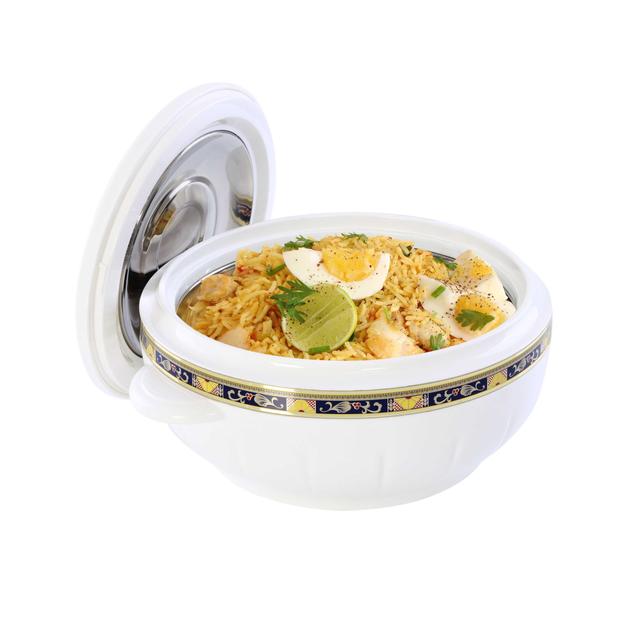 Royalford 2500 Ml Litre Classic Casserole - Thermal Casserole Dish - Double Wall Insulated Serving - SW1hZ2U6MzkzMDMw