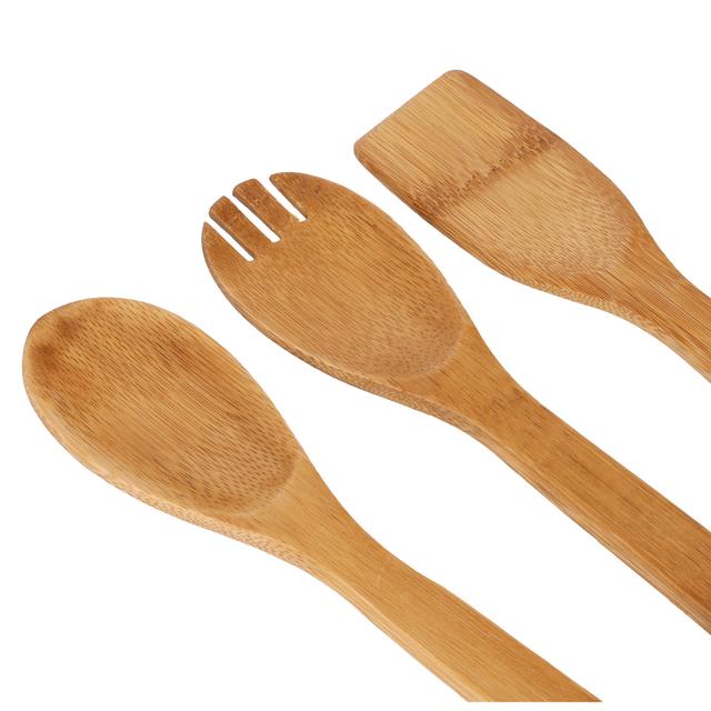 طقم أدوات مطبخ خشبية 3 قطع Royalford - 3 Pcs Bamboo Kitchen Tools Set - SW1hZ2U6NDA1MjU1