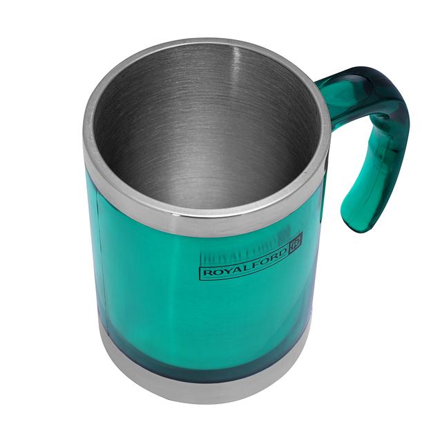 ماغ (كوب) حراري معدني طبقتين 14 أونصة Royalford - 14Oz Travel Mug - Coffee Mug Tumbler - SW1hZ2U6MzY5Mzcx