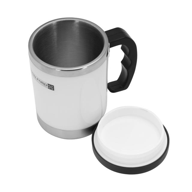 ماغ (كوب) حراري معدني 11 أونصة Royalford - 11Oz Travel Stainless Steel Mug - Coffee Mug Tumbler With Handle & Compact Lid For Travel - SW1hZ2U6MzY5Mjkw