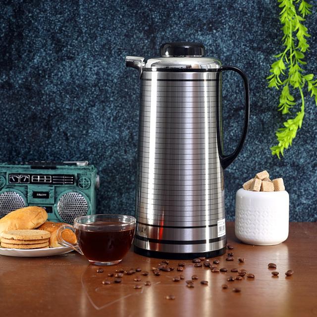 Royalford 1.9L Vacuum Flask - Coffee Heat Insulated Thermos For Keeping Hot/Cold Long Hour Heat/Cold - SW1hZ2U6MzcyMzg3