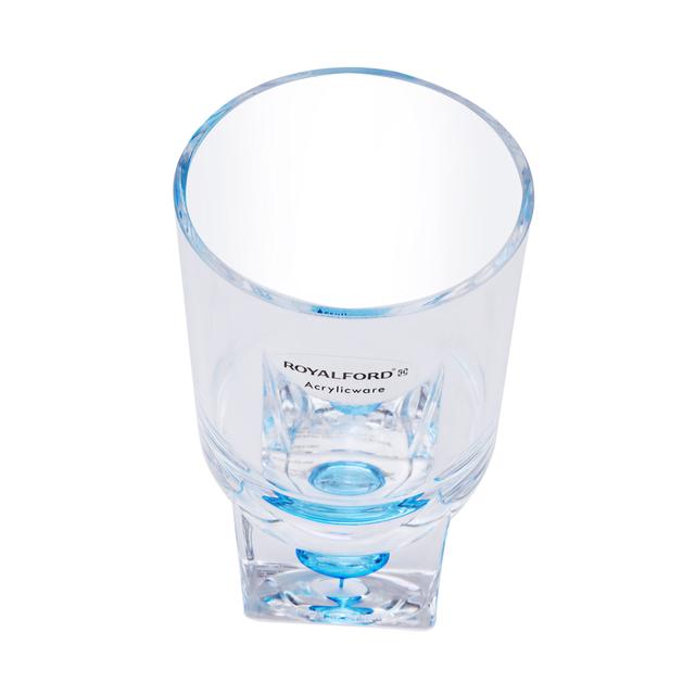 Royalford Acrylic Glass With Crystal Base - Transparent Water Cup Drinking Glass - SW1hZ2U6NDA0MDI4