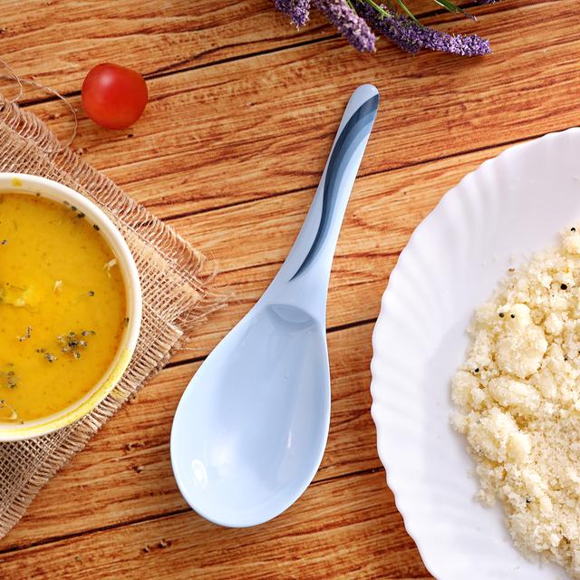 ملعقة تقديم طعام ميلامين 8.5 بوصة أزرق فاتح Royalford – 8.5″ Rays Rice Spoon – Cooking And Serving Spoon - SW1hZ2U6NDA2MjI3