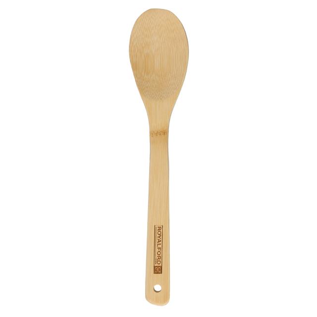 طقم أدوات مطبخ خشبي 4 قطع Royalford - 4 Pieces Carbonized Bamboo Kitchen Tools Spoon - SW1hZ2U6NDA1MjA1