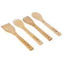 طقم أدوات مطبخ خشبي 4 قطع Royalford - 4 Pieces Carbonized Bamboo Kitchen Tools Spoon - SW1hZ2U6NDA1MjEx