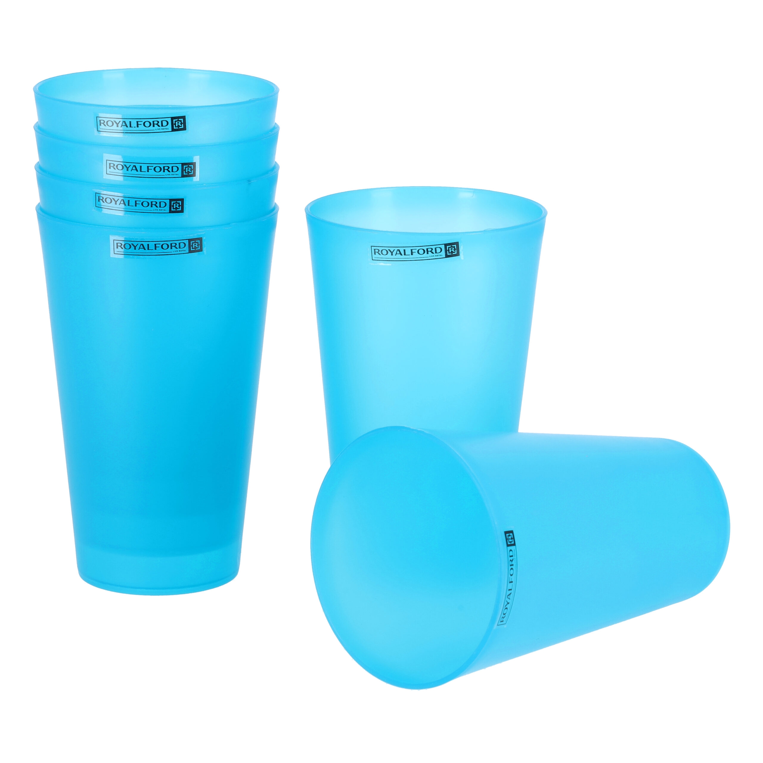 طقم كاسات عصير 6 قطع 470 مل Royalford - 6Pcs 470Ml Wafer Water Glass - Portable Water Cup Drinking Glass