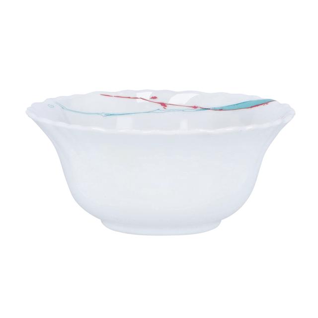 طبق حساء عميق أوبال 5 بوصة Royalford - 5-Inch Opal Ware Round Soup Bowl With Artflower Design - SW1hZ2U6NDAwNzA4