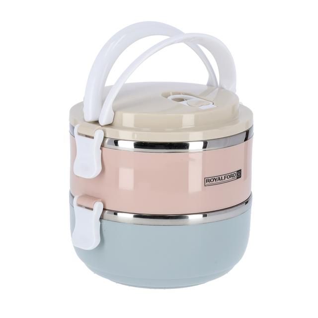 Royalford 1400Ml Double Layer Lunch Box - Leak-Proof & Airtight Lid Food Storage Container - SW1hZ2U6NDA1Mjk1