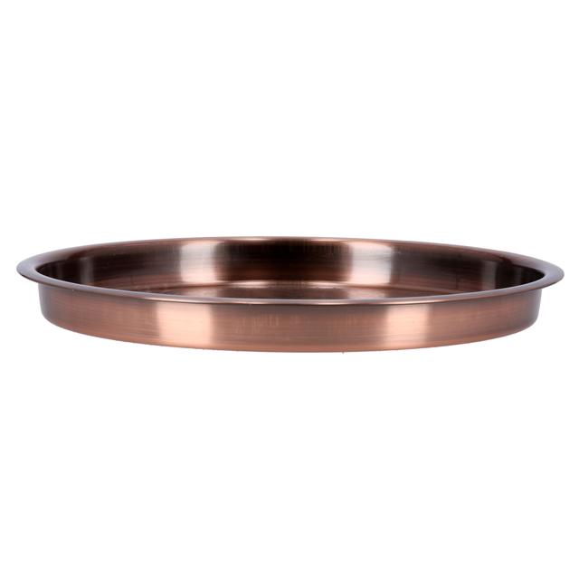 Royalford 40Cm Copper Plated Round Tray - Round Plate - SW1hZ2U6NDAzODMw