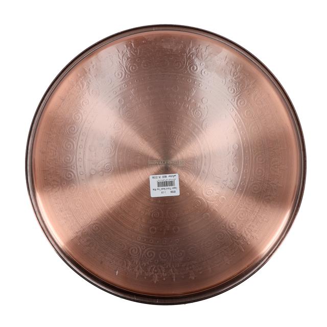Royalford 40Cm Copper Plated Round Tray - Round Plate - SW1hZ2U6NDAzODM2