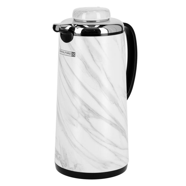 Royalford 1.3L Double Wall Vacuum Flask Marble Designed - Heat Insulated Thermos For Long Hour Heat - SW1hZ2U6MzY4NDQy