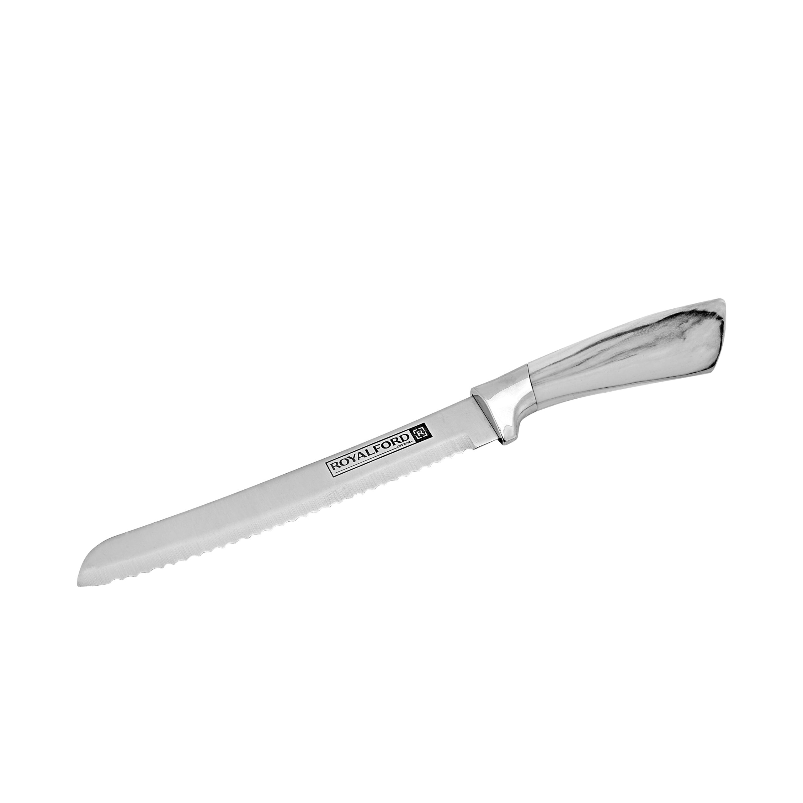 طقم سكاكين ستانلس ستيل 8 قطع | Royalford Kitchen Knife Set With Rotating Knife Block