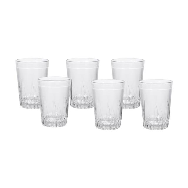 طقم كاسات عصير زجاجي 6 قطع 230 مل Royalford - 6Pcs 230Ml Glass Tumbler - Portable Water Cup Drinking Glass - SW1hZ2U6NDAzNTEw