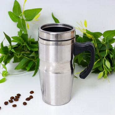 كوب (ماغ) بجدار مزدوج سفري 480 مل Royalford - 480Ml Travel Double Wall Mug - Coffee Mug Tumbler With Handle & Compact Lid For Travel - 4}