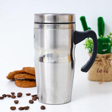 كوب (ماغ) بجدار مزدوج سفري 480 مل Royalford - 480Ml Travel Double Wall Mug - Coffee Mug Tumbler With Handle & Compact Lid For Travel - 2}