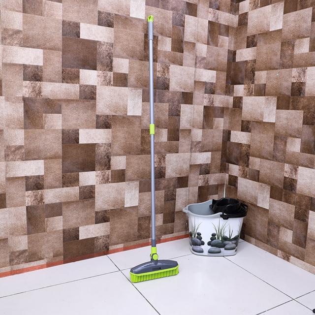 Royalford Foldable Broom With Telescopic Steel Pole - Pp+Trp+Steel Floor Cleaning Brush - SW1hZ2U6NDIwNzQ4