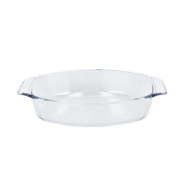 وعاء زجاجي مع غطاء ( 3.2 لتر ) - ابيض Royalford - Zenex Insu.Glass Oval Hotpot