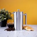 صانعة قهوة ( ماكينة صنع قهوة ) 800 مل - فضي Royalford - Cafetiere Stainless Steel Portable French Press Coffee Maker - SW1hZ2U6Mzc3MDAz