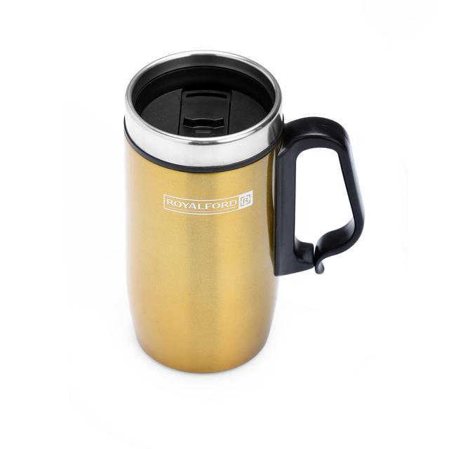 Royalford 280Ml Coffee Mug – Double Wall, Stainless Steel, Hot & Cool, Vacuum Insulation - SW1hZ2U6NDE2MTY5